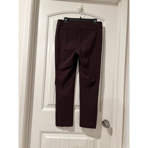 Van Heusen Stretch Extensible No-Waist Pull-On Ankle Button Pants Brown Size 10 - Picture 5 of 10